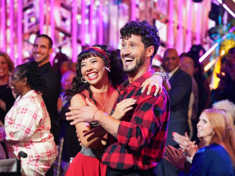 Xochitl Gomez and Val Chmerkovskiy on Dancing with the Stars 
