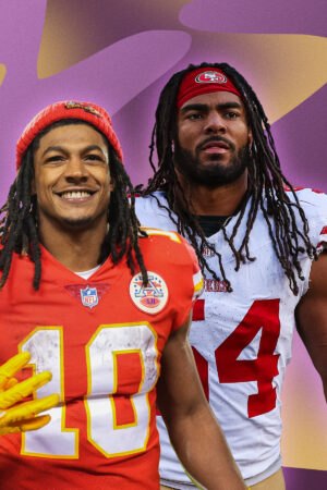 NFL players Isiah Pacheco & Fred Warner