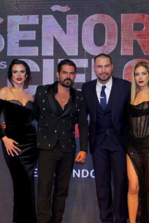 Isabella Castillo, Iván Arana, Rafael Amaya, Carmen Aub, attend the red carpet for "El Senor de los Cielos" TV Series Season 9 at Casa Abierta Monte de Piedad.