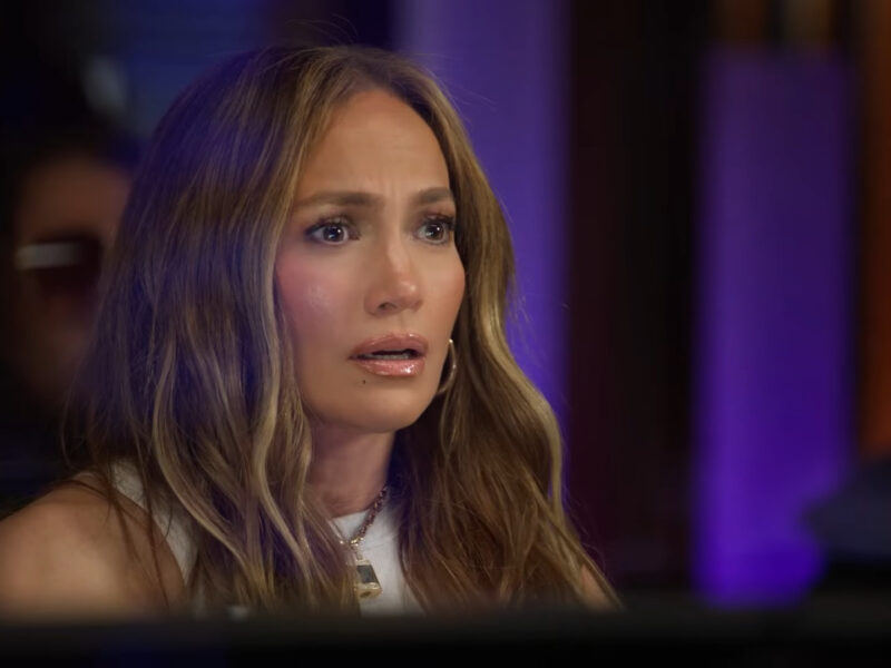 Jennifer Lopez in Dunkin commercial during super bowl