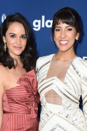 BEVERLY HILLS, CA - APRIL 12: Melissa Fumero (L) and Stephanie Beatriz attend the 29th Annual GLAAD Media Awards at The Beverly Hilton Hotel on April 12, 2018 in Beverly Hills, California. (Photo by Vivien Killilea/Getty Images for GLAAD)