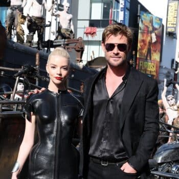 Anya Taylor-Joy and Chris Hemsworth for Furiosa press