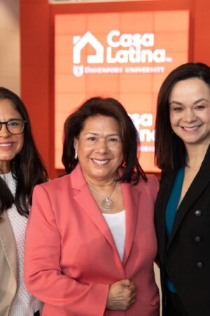 Monica Mendez, Ana Ramirez-Saenz, and Evelyn Gonzalez for Casa Latina press conference