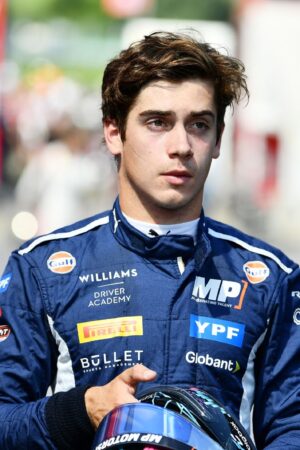 SPIELBERG, AUSTRIA - JUNE 28: Franco Colapinto of Argentina and MP Motorsport (12) looks on in the Paddock during qualifying ahead of Round 7 Spielberg of the Formula 2 Championship at Red Bull Ring on June 28, 2024 in Spielberg, Austria. (Photo by James Sutton - Formula 1/Formula Motorsport Limited via Getty Images)