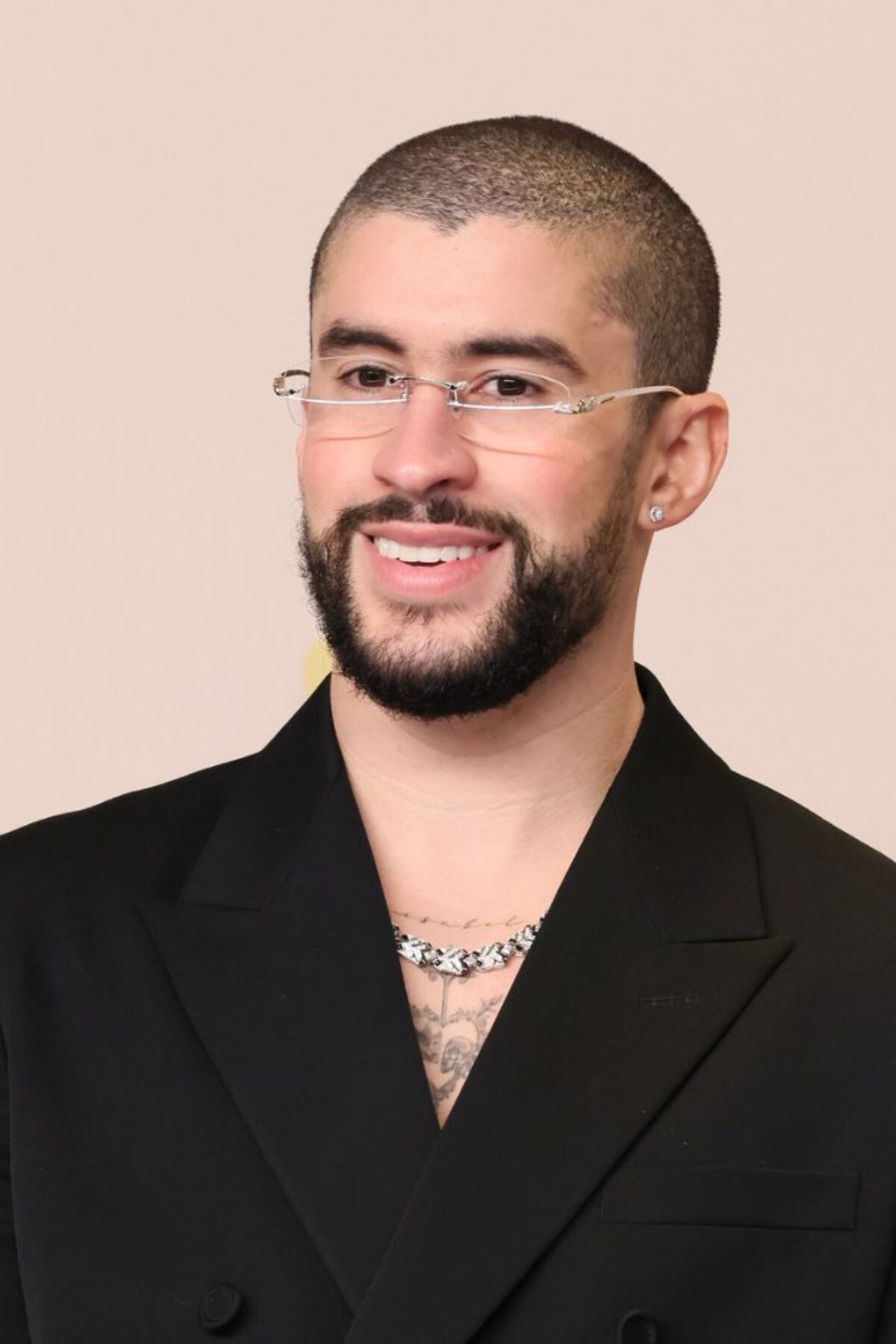 HOLLYWOOD, CALIFORNIA - MARCH 10: Bad Bunny poses in the press room during the 96th Annual Academy Awards at Ovation Hollywood on March 10, 2024 in Hollywood, California. (Photo by Rodin Eckenroth/Getty Images)