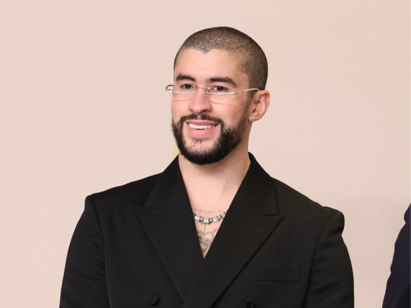 HOLLYWOOD, CALIFORNIA - MARCH 10: Bad Bunny poses in the press room during the 96th Annual Academy Awards at Ovation Hollywood on March 10, 2024 in Hollywood, California. (Photo by Rodin Eckenroth/Getty Images)