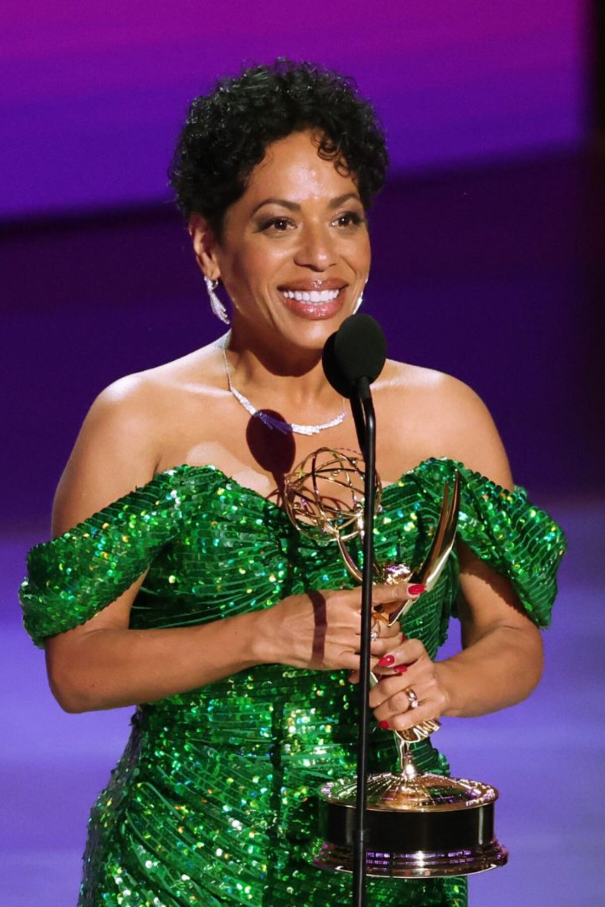 Liza Colón-Zayas at the 76th Primetime Emmy Awards held at Peacock Theater on September 15, 2024 in Los Angeles, California. (Photo by Christopher Polk/Variety via Getty Images)