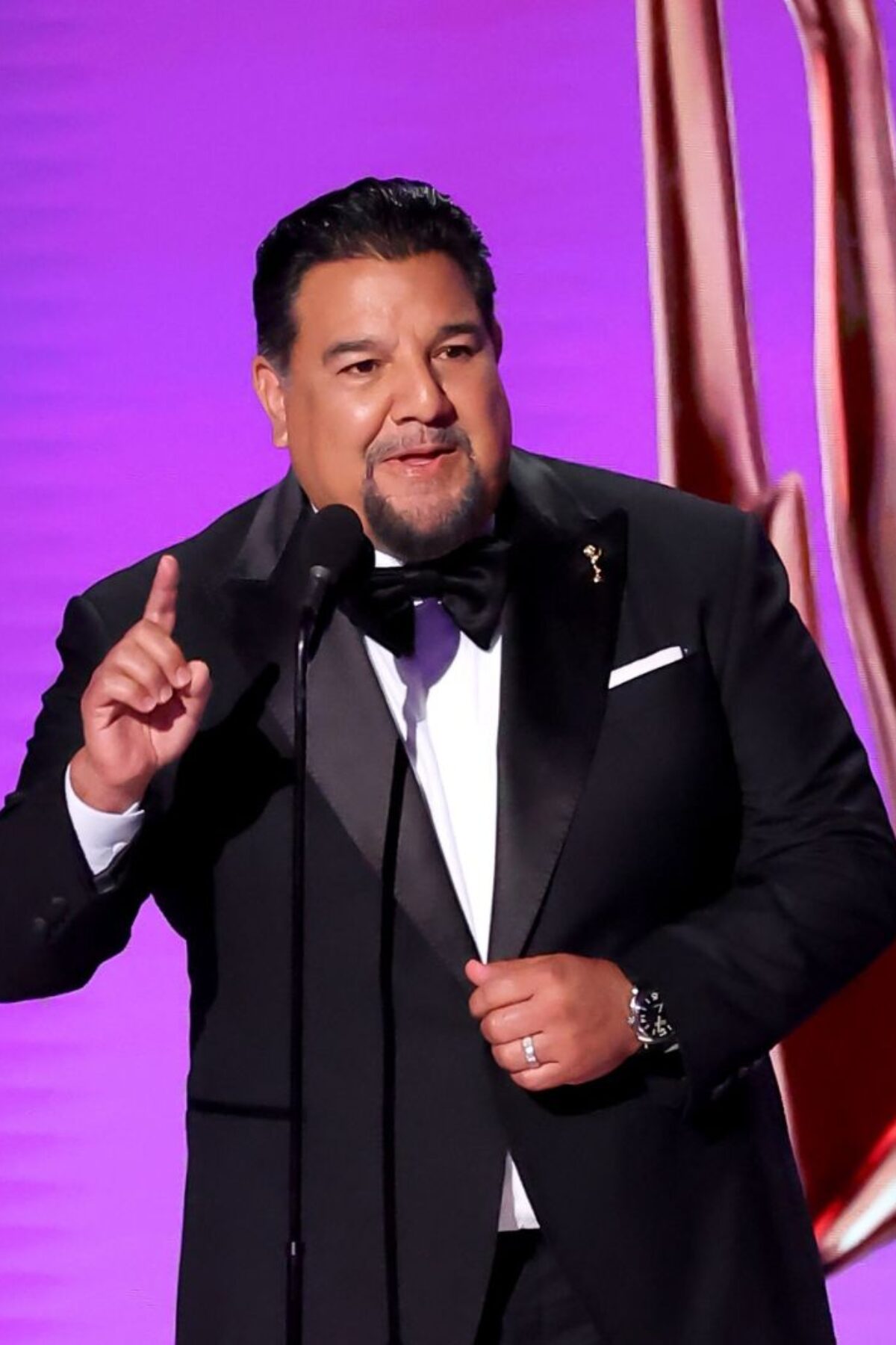 LOS ANGELES, CALIFORNIA - SEPTEMBER 15: Cris Abrego, Television Academy Chair, speaks onstage during the 76th Primetime Emmy Awards at Peacock Theater on September 15, 2024 in Los Angeles, California. (Photo by Leon Bennett/WireImage)