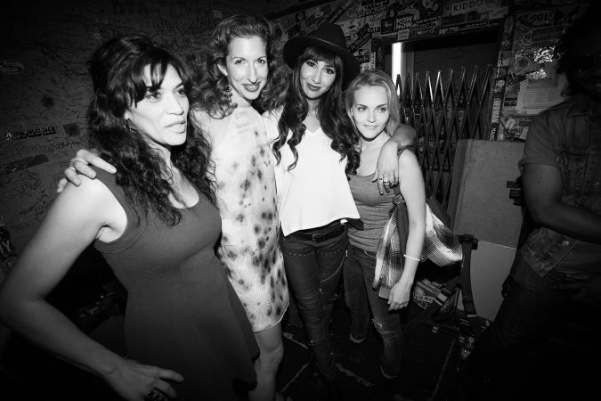 Orange Is the New Black, Laura Gomez, Alysia Reiner, Jackie Cruz, and Madeline Brewer. Photo by: Javier Romero.