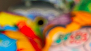 Aztec skulls Mexican Day of the Dead colorful