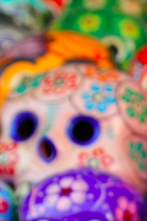 Aztec skulls Mexican Day of the Dead colorful