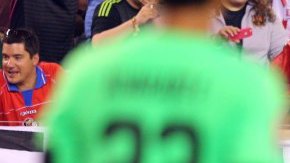 Jul 19, 2015; East Rutherford, NJ, USA; Mexico midfielder Andres Guardado (18) celebrates with teammates after kicking a penalty kick to score a goal against Costa Rica goalkeeper Esteban Alvarado (23) during stoppage time of the overtime period of a CONCACAF Gold Cup quarterfinal match at MetLife Stadium. Mexico won 1-0 in overtime. Mandatory Credit: Brad Penner-USA TODAY Sports ORG XMIT: USATSI-230456 ORIG FILE ID:  20150719_ads_ae5_226.JPG