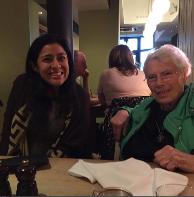 Maria Chavez (left) and Pauline Oliveros (right).