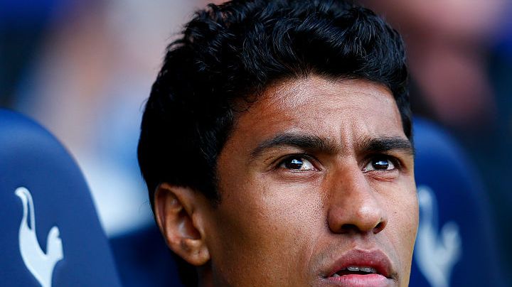 Paulinho of Spurs is seen on the bench during the Barclays Premier League match between  Tottenham Hotspur and Hull City. Photo by Julian Finney/Getty Images