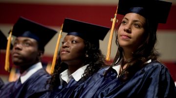 Jameel Andrews, Joana Amicar and Lianabel Amaro prepare to graduate from the New Jersey National Guard Youth Challenge Academy in Trenton, N.J., August 29, 2009. The program identifies New Jersey youth who have dropped out of high school and using military style training aim to enhance the life skills and employment potential Photo courtesy of Mass Communication Specialist 1st Class Chad J. McNeeley