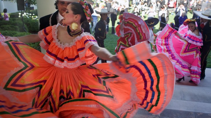 Dancers perform at the Cinco de Mayo reception in the Rose Garden of the White House, May 5, 2010.  Courtesy of Official White House, Photo by Pete Souza