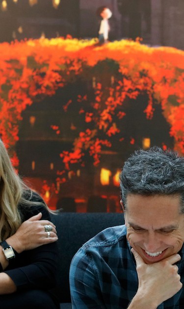 Producer Darla K Anderson, Director Lee Unkrich and Coco Co-Director Adrian Molina. Photo by Deborah Coleman. Courtesy of Pixar