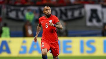 Arturo Vidal of Chile in action during the 2017 FIFA Confederations Cup. Photo by Francois Nel/Getty Images