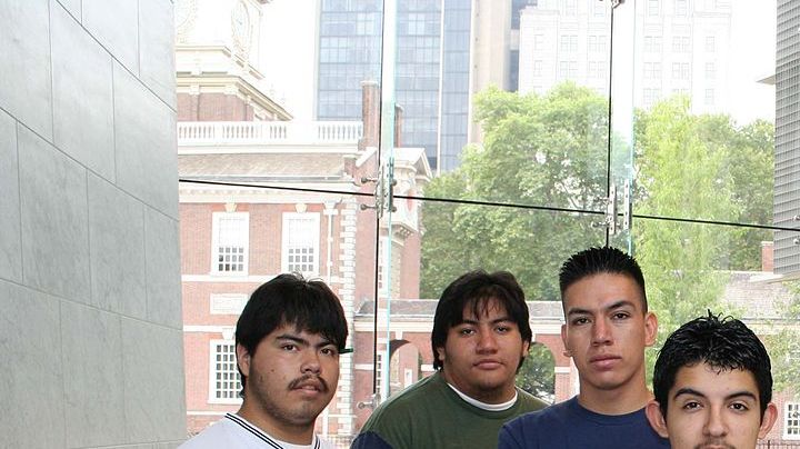 The team from Carl Hayden Community High School in Phoenix is pictured, Lorenzo Santillan, Luis Aranda, Oscar Vazquez, and Christian Arcega. This image is in the public domain.
