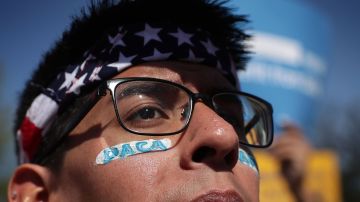 Pro-immigration activist Omar Martinez attends a rally in front of the U.S. Supreme Court April 18, 2016 in Washington, DC.  Photo by Alex Wong/Getty Images