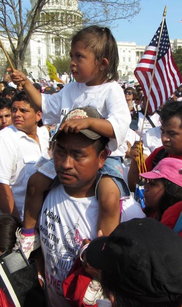 Latino protesters rally in front of the U.S. Capitol building in Washington D.C. in order to reform immigration laws in the United States. Photo by Coast-to-Coast /  iStock Editorial / Getty Images Plus