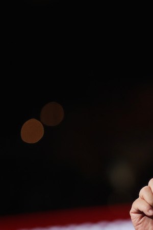 Maricopa County Sheriff Joe Arpaio gestures to the crowd as he delivers a speech on the fourth day of the Republican National Convention on July 21, 2016 at the Quicken Loans Arena in Cleveland, Ohio. Photo by Chip Somodevilla/Getty Images News