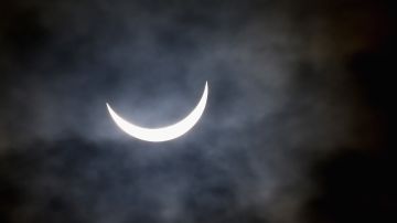 A rare partial solar eclipse is seen over Northamptonshire on March 20, 2015 in Northampton, England. Photo by Clive Mason/Getty Images News