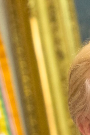U.S. President Donald J. Trump listens during a Department of Veterans Affairs announcement. Photo by Chris Kleponis-Pool/Getty Images News