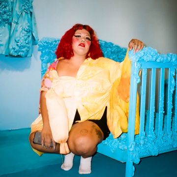 Gabriela Ruiz, also known as Leather Papi at the opening of her solo show 'Haus.' Photo by David Vassalli. Courtesy of Leather Papi