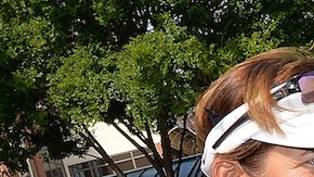 Tennis legend Gigi Fernandez shows her to Olympic gold medals as she meets with young Hispanic fans during a clinic Photo by Grant Halverson/Getty Images Sport