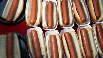 Hot dogs are on ready to be eaten during the American Meat Institute's annual Hot Dog Lunch in the Rayburn courtyard. Photo by Joe Raedle/Getty Images News
