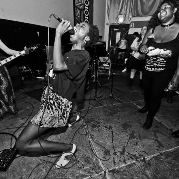 Jasmine Nyende of Fuck U Pay Us. Photo by Martin Crudo. Courtesy of Black and Brown Punk Show Collective