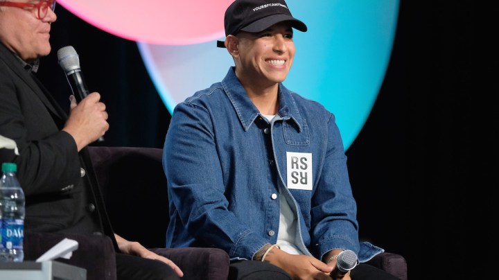Editor-in-chief at People en Espanol Armando Correa (L) and Singer Daddy Yankee speak on stage during the 5th Annual Festival PEOPLE En Espanol. Photo by D Dipasupil/Getty Images Entertainment