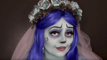 Renata Monteiro as the 'Corpse Bride'. Screenshot from Renata Monteiro youtube.
