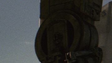 AT-M6 Walkers, along with Kylo's Shuttle in 'Star Wars: The Last Jedi.' Courtesy of Lucasfilm Ltd.