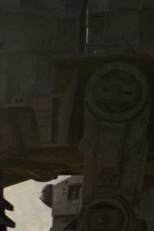 AT-M6 Walkers, along with Kylo's Shuttle in 'Star Wars: The Last Jedi.' Courtesy of Lucasfilm Ltd.