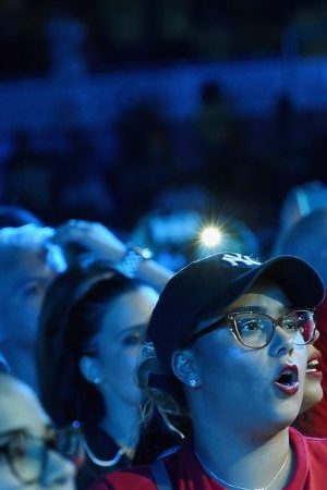 A view of the crowd at the One Voice: Somos Live! A Concert For Disaster Relief at Marlins Park on October 14, 2017 in Miami, Florida.  Photo by Rick Diamond/One Voice: Somos Live!/Getty Images