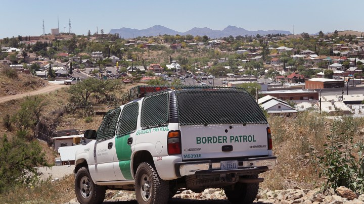 A Border Patrol agent patrols the border June 1, 2010 in Nogales, Arizona. Photo by Scott Olson/Getty Images News