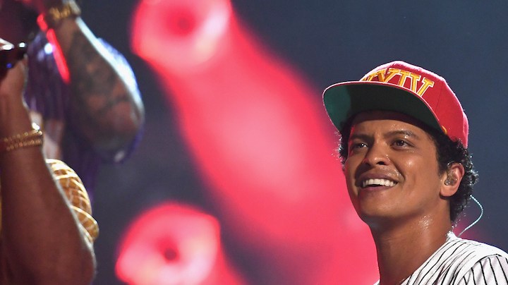 Bruno Mars performs onstage at 2017 BET Awards at Microsoft Theater.  Photo by Paras Griffin/Getty Images for BET
