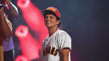 Bruno Mars performs onstage at 2017 BET Awards at Microsoft Theater. Photo by Paras Griffin/Getty Images for BET