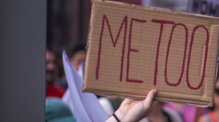 Demonstrators participate in the #MeToo Survivors' March in response to several high-profile sexual harassment scandals. Photo by David McNew/Getty Images News