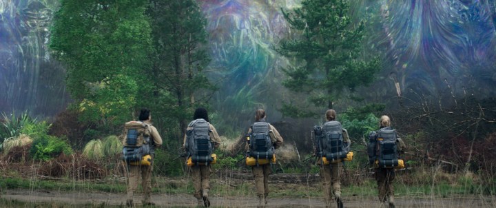 Gina Rodriguez, Tessa Thompson, Tuva Novotny, Natalie Portman and Jennifer Jason Leigh in 'Annihilation.' Courtesy of  Paramount Pictures