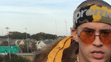 Bad Bunny, Spiff TV and Ric Flair on the set of the "Chambea" video. Courtesy of Dynamic Theories.