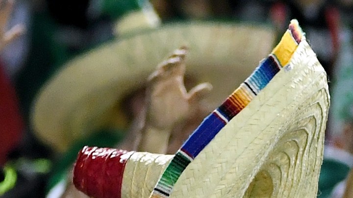 Mexico fans cheer during the team's exhibition match against Iceland at Sam Boyd Stadium on February 8, 2017 in Las Vegas, Nevada. Mexico won 1-0.  (Photo by Ethan Miller/Getty Images)