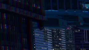 Miles Morales (Shameik Moore) falls through an alternate-universe New York City in 'Spider-Man: Into the Spider-Verse'. Courtesy of Sony Pictures Animation