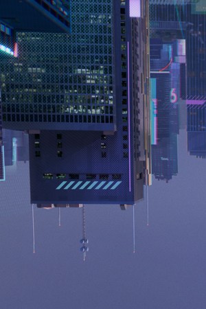 Miles Morales (Shameik Moore) falls through an alternate-universe New York City in 'Spider-Man: Into the Spider-Verse'. Courtesy of Sony Pictures Animation