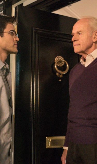 Darren Criss as Andrew Cunanan, Mike Farrell as Lee Miglin in 'The Assassination of Gianni Versace'. Photo by Matt Dinerstein. Courtesy of FX Networks