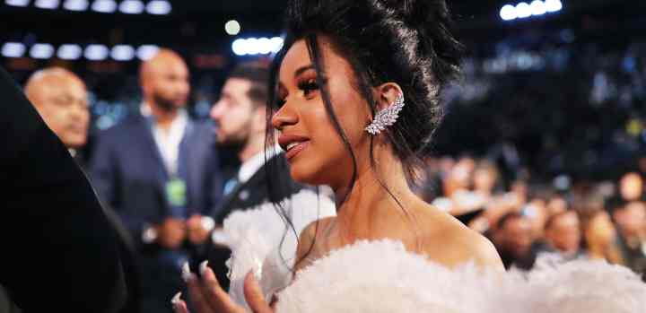 Cardi B attends the 60th Annual GRAMMY Awards. Photo by Christopher Polk/Getty Images for NARAS