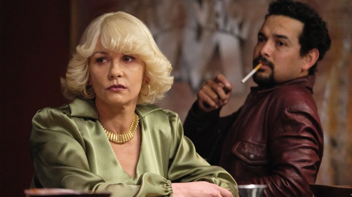 Catherine Zeta-Jones and Alejandro Edda in 'Cocaine Godmother.' Courtesy of A&E.