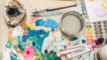 Krystal Quiles art supplies. Photo by Itzel Alejandra Martinez for Remezcla